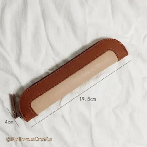4x19.5cm PU leather pencil case in stock, wholesale pen pouch with custom logo