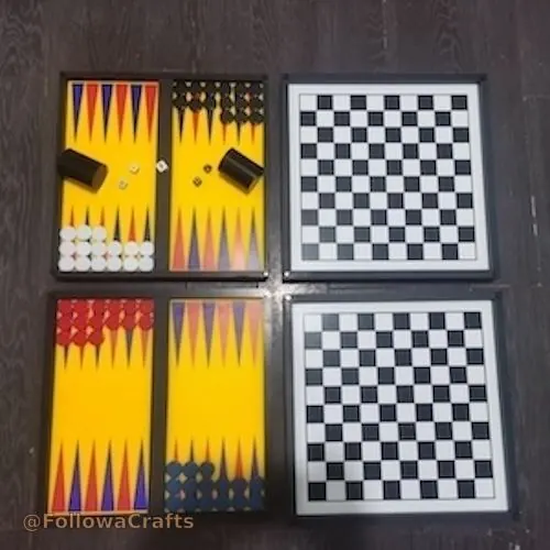 Acrylic Backgammon Chess Two In One