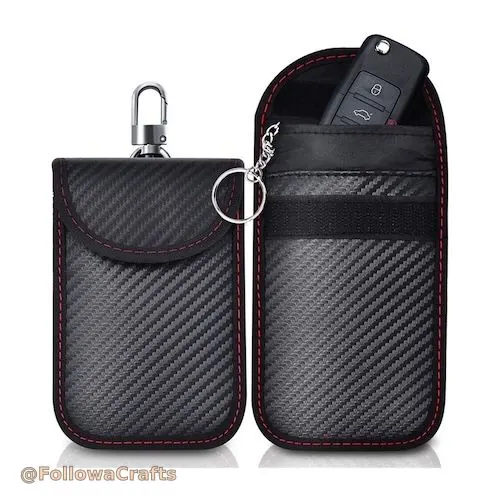 RFID Signal Blocking Faraday Pouch for Car Keys