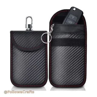 RFID Signal Blocking Faraday Pouch for Car Keys