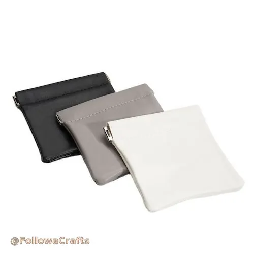 Squeeze-Top Vegan Leather Coin Purse Wholesale