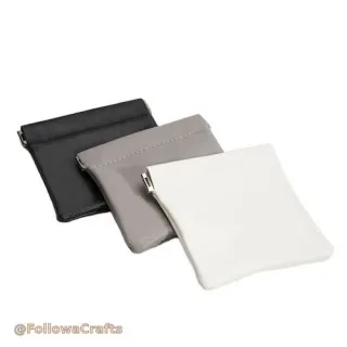 Squeeze-Top Vegan Leather Coin Purse Wholesale