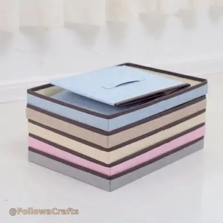 Collapsible Fabric Covered Storage Bin