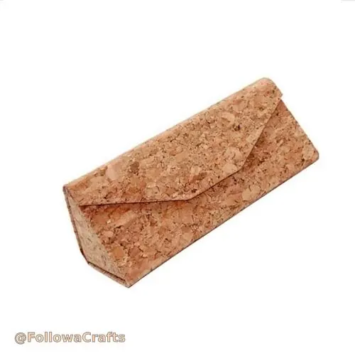 Cork hard shell glasses case with sunglasses