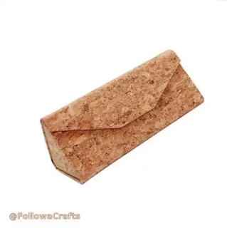 Cork hard shell glasses case with sunglasses
