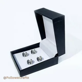 Custom cufflink display box with velvet insert