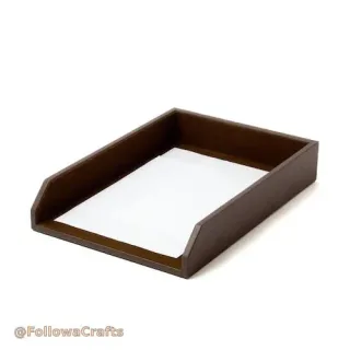PU leather desk pen tray organizer with compartments custom logo