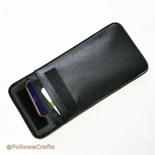 Faraday phone sleeve with signal blocking fabric