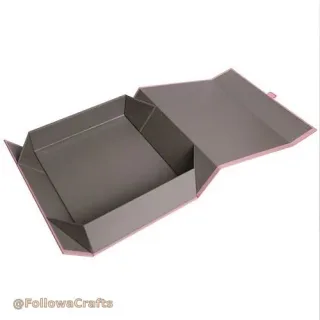 Luxury custom collapsible rigid gift box with magnetic closure flat-packed