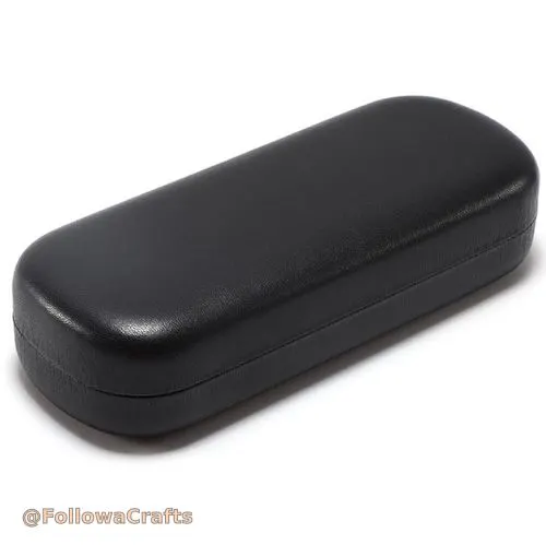 Hard PU leather sunglasses case with anti-scratch lining