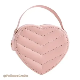 Heart-Shaped PU Leather Travel Jewelry Box Wholesale