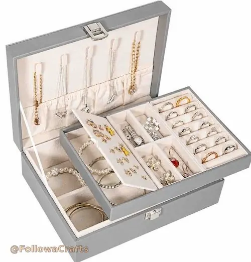 Luxury PU Leather Jewelry Organizer Box Custom Logo