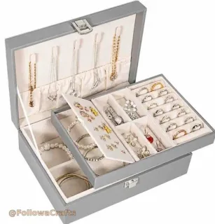 Luxury PU Leather Jewelry Organizer Box Custom Logo