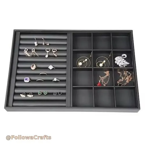 Stackable PU Leather Jewelry Organizer Tray Set Wholesale