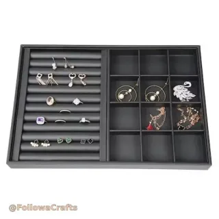 Stackable PU Leather Jewelry Organizer Tray Set Wholesale