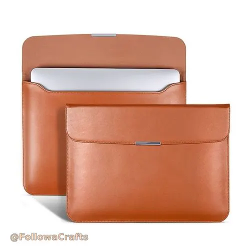 Leather Laptop Sleeve Magnetic 1