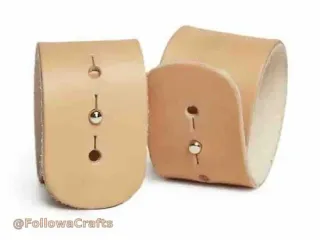 Set of 4 PU leather napkin rings with holder custom logo