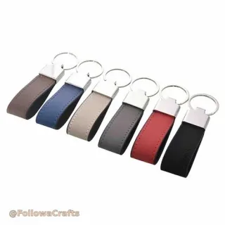 Engravable Leatherette Keychain Bulk
