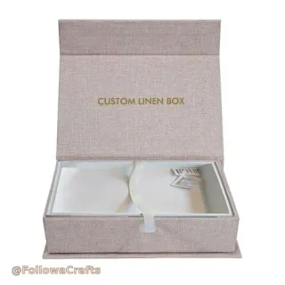 Custom Linen Wrapped Keepsake Memory Box