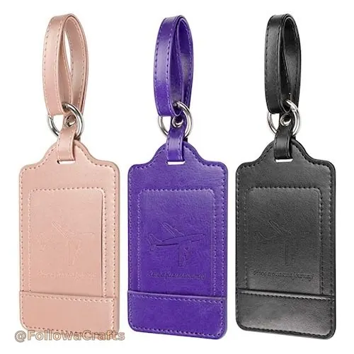 Luxury PU Leather and Metal Luggage Tag Wholesale
