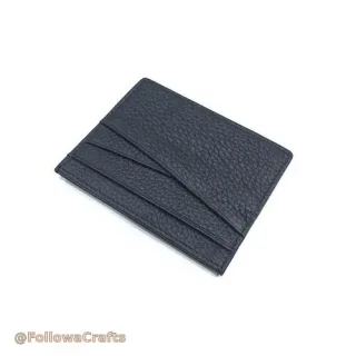 Minimalist leather card holder wallet front