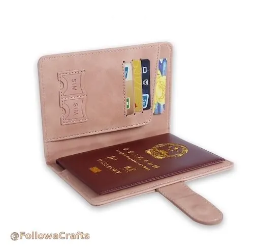 Custom PU Leather Travel Passport Holder
