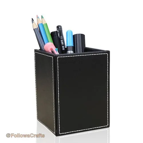 Pen Cup Pu Leather Custom Logo