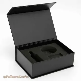 Luxury perfume box with EVA foam insert holding bottle