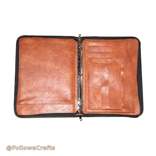 Executive Zippered PU Leather Legal Padfolio