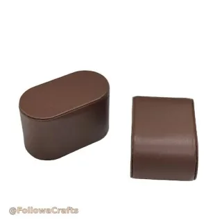 PU leather watch pillow with removable cushion on white background