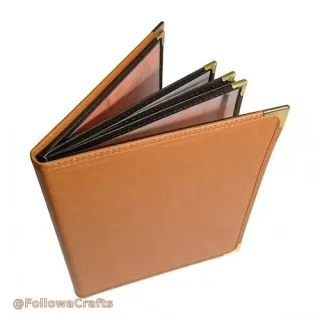 Custom PU Leather Restaurant Menu Cover A4