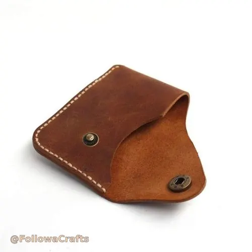 Snap Coin Pouch Leather 4