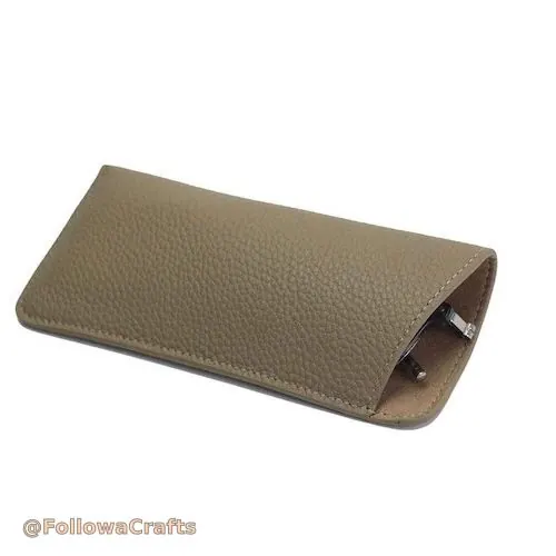 Soft PU leather sunglasses slip pouch with glasses