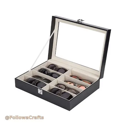 Multi-Slot PU Leather Sunglasses Organizer Case Wholesale