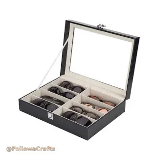 Multi-Slot PU Leather Sunglasses Organizer Case Wholesale