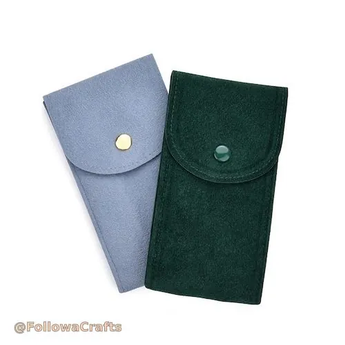 Watch Pouch Suede Button 1