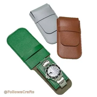 PU leather watch strap organizer bag