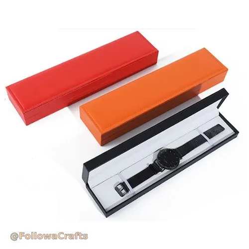 PU leather watch strap storage box