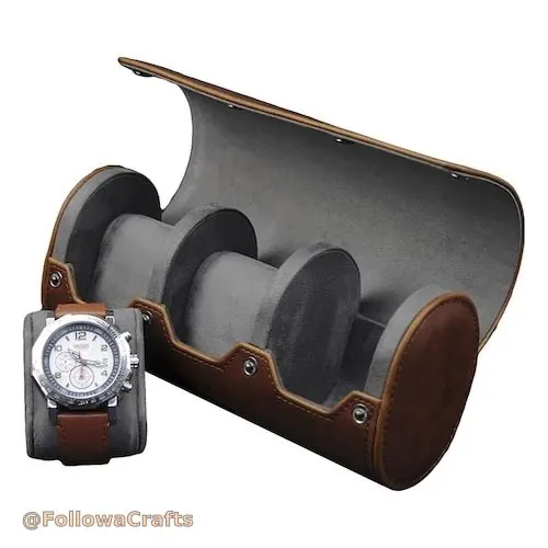 Watch Travel Case 3 Slot Oval 2