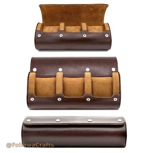 Luxury Oval 3-Slot Watch Travel Case Wholesale
