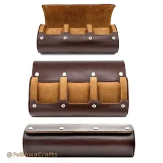 Luxury Oval 3-Slot Watch Travel Case Wholesale
